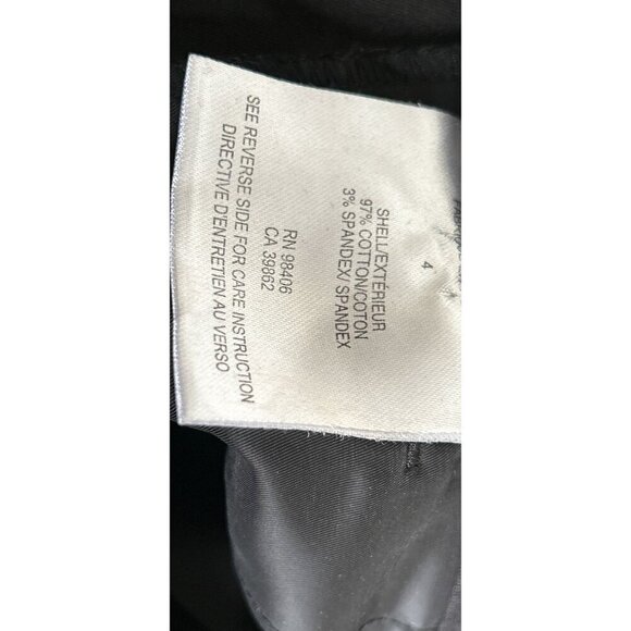 Theory Black Cropped Dress Pants With Side & Back Pockets Size 4 - Picture 9 of 10